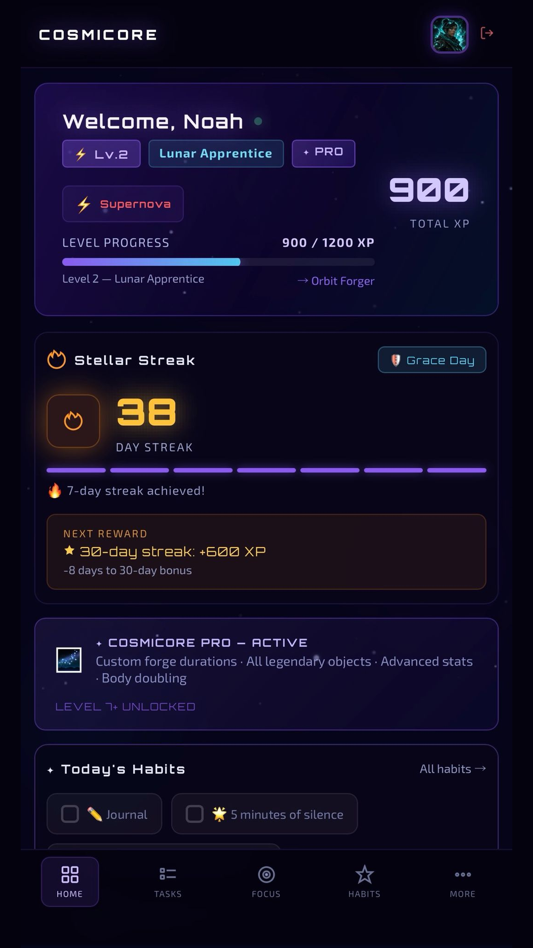 Cosmicore Dashboard